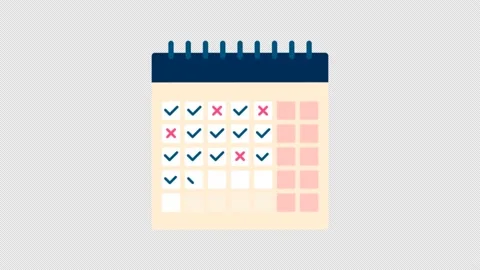 Monthly calendar animation Video stock 203996049