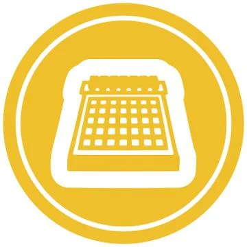 Monthly calendar circular icon Stock Illustration