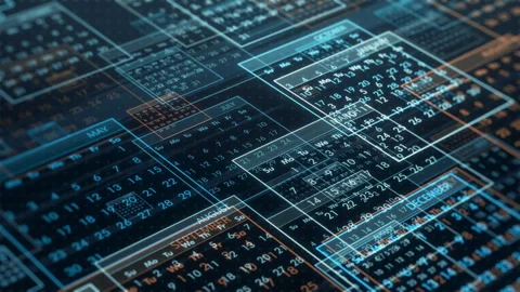Monthly calendar Stock Footage 267874971