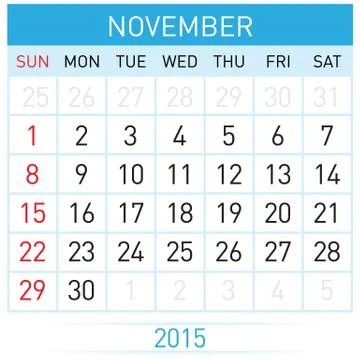 Monthly calendar Stock Illustration