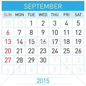Monthly calendar Stock Illustration