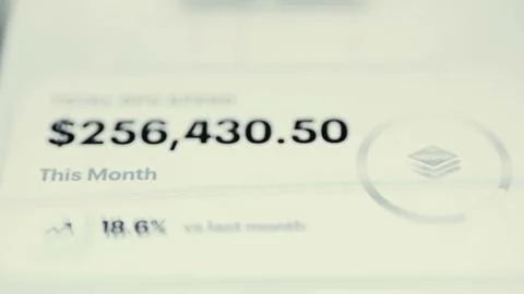 Monthly GPU Spending Total on White Dashboard Foto stock