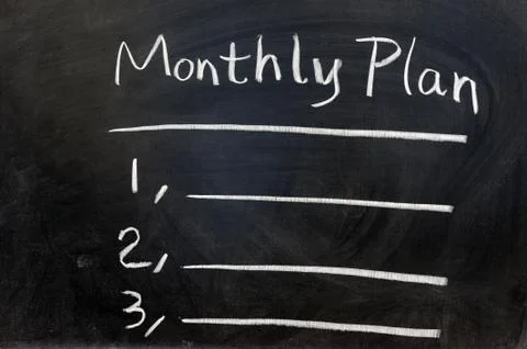 Monthly plan Stock Photos