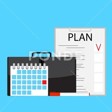 Monthly plan vector Stock Illustration