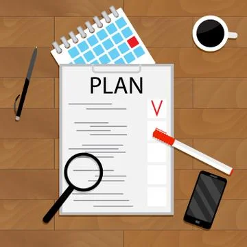 Monthly planning concept Stock Illustration