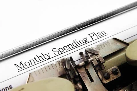 Monthly spending plan Foto stock