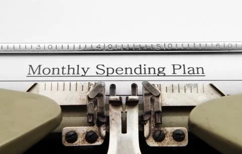 Monthly spending plan Foto stock