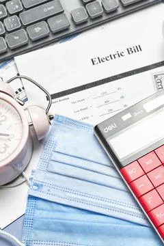 Monthly utility bills Stock Photos