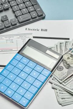 Monthly utility bills Stock Photos