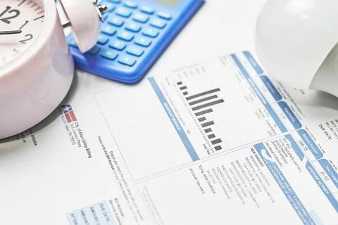 Monthly utility bills Stock Photos