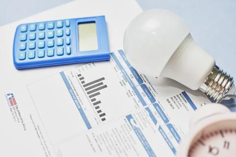 Monthly utility bills Stock Photos