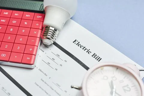 Monthly utility bills Stock Photos
