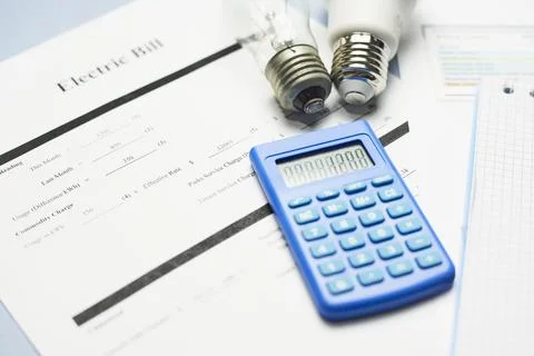 Monthly utility bills Stock Photos
