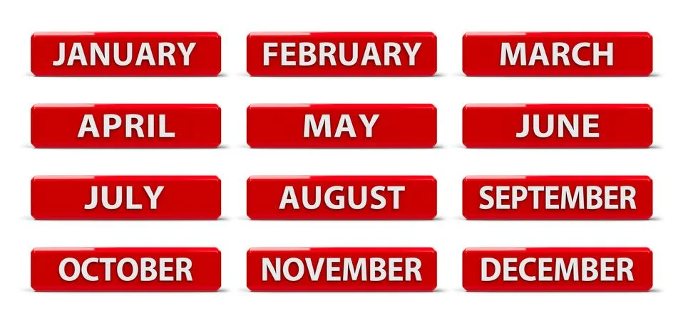 Months calendar #2 Stock Illustration