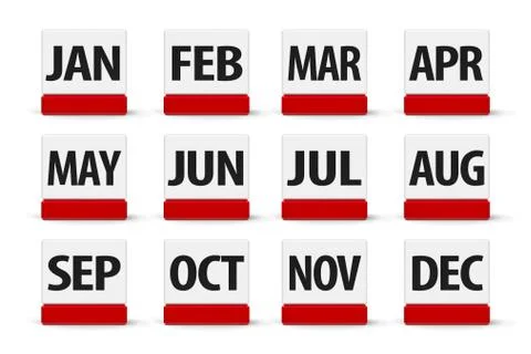 Months calendar #2 Stock Illustration