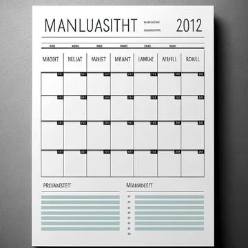 Months event planner template, Made by AI,Artificial intelligence Stock Illustration