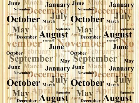 Months Stock Illustration