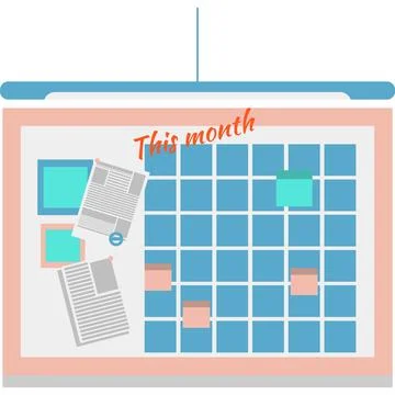 Months tasks vector business plan schedule icon 스톡 일러스트