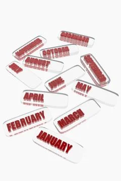 Months of the year calendar Stock Illustration