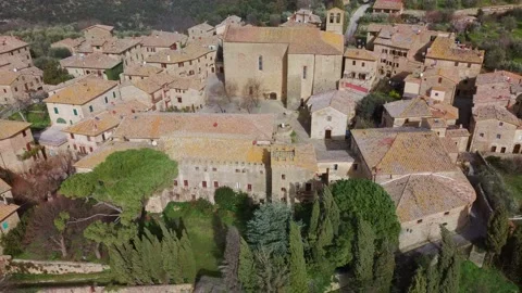 Montichiello drone view Stock Footage 150081274