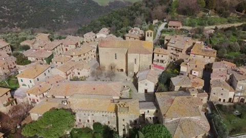 Montichiello drone view Video stock 150081301