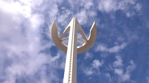 Montjuïc communications tower Stock-Footage 35624113