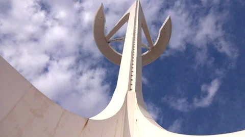 Montjuïc communications tower Stock-Footage 35624119