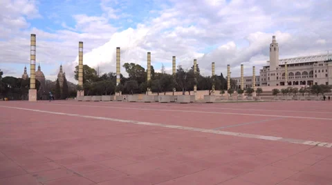 Montjuïc olympic park Stock Footage 35623669