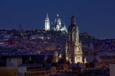 Montmartre Rooftop Stock Photos