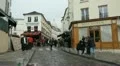 Montmartre street scene. Paris, France. HD Footage