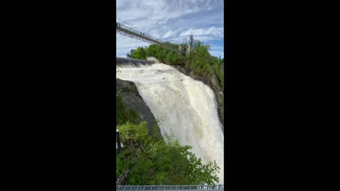 Montmorency Falls, Quebec, Canada Vídeo Stock 233520228