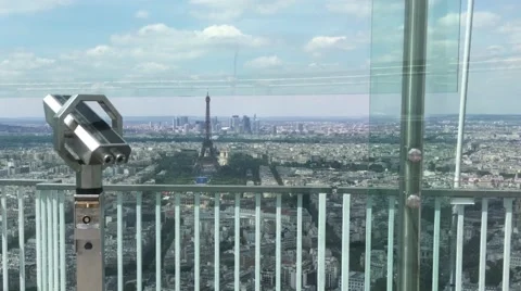 Montparnasse Tower Panoramic Observation Deck In Paris, Dolly Shot Stock Footage 65758006