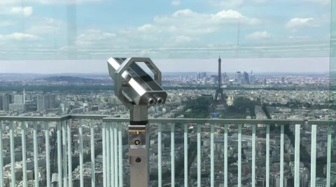 Montparnasse Tower Panoramic Observation Deck In Paris, Zoom Out Stock Footage 65761257