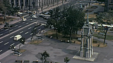 Montreal 1970: downtown traffic Stock Footage