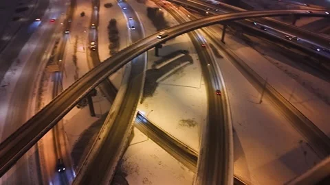 Montréal, Canada Dec '25 - Endless white gives way as motion cuts through storm Stock Footage 324867687