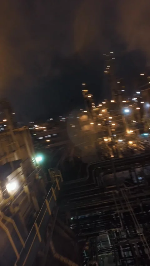 Montreal, Canada - A Narrow Corridor of Industrial Pipes and Metal Structures Stock Footage 324693853