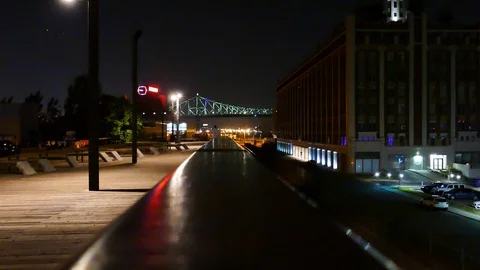 Montreal at night Stock Footage 116707762