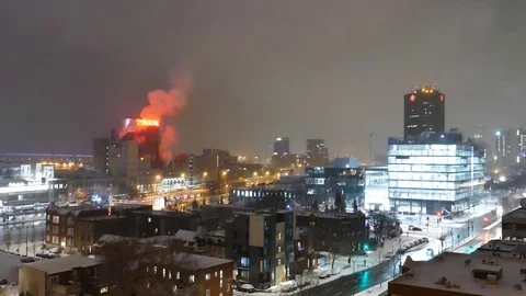 Montreal at night Stock Footage 125548852