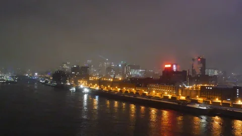 Montreal at night Stock Footage 125552586