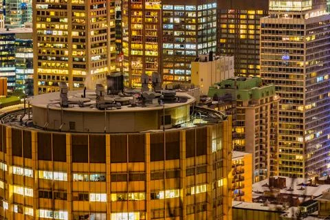 Montreal night view (conditionalon) Stock Photos