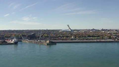 Montreal Olympic stadium Stock Footage 234212989