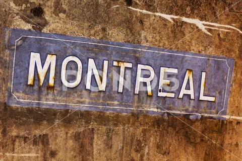 Montreal sign in Pommery's wine cellars; Reims, Champagne, France Stock Photos