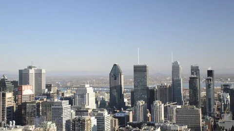 Montreal Skyline in winter Video stock 70333091