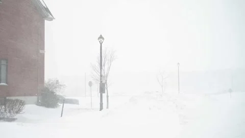 Montreal snow storm Stock Footage 302136605