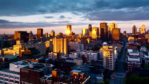 Montreal sunrise Wide Timelapse DNXHD145 1080p 23.976 HQp10 Stock Footage
