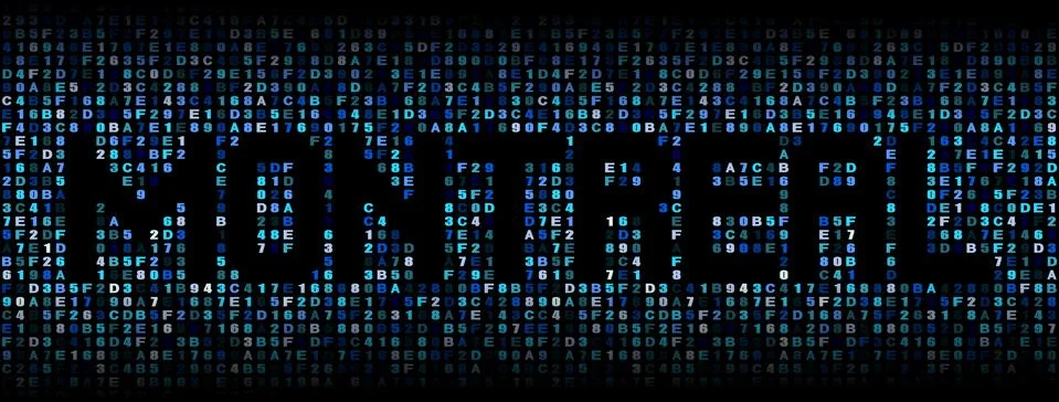 Montreal text on hex code illustration Stock Illustration