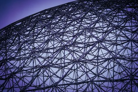 Montreals steel frame pattern Stock Photos