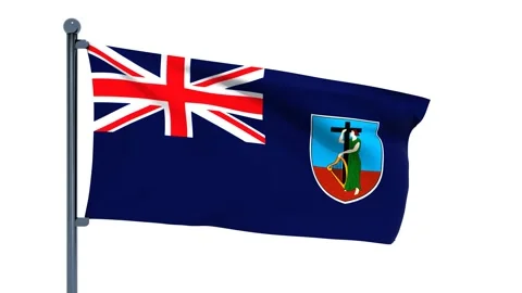 Montserrat Flag Stock Footage 150202115