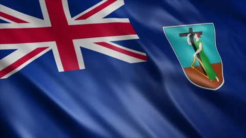 Montserrat Flag Stock Footage 249035322