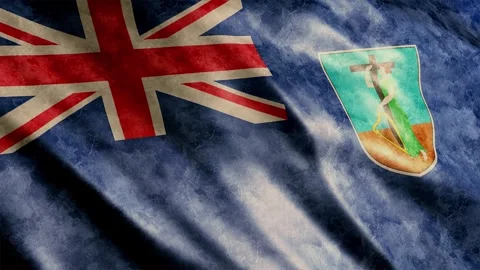 Montserrat Flag Grunge Stock Footage 249038993
